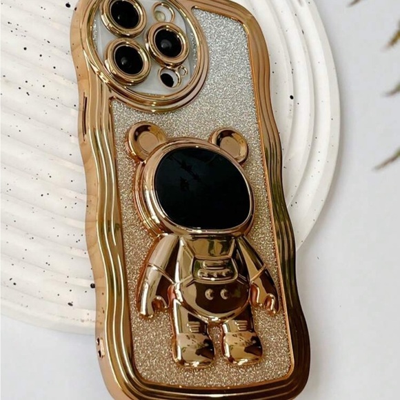 None Other - Gold Astronaut iPhone 16 Pro Case